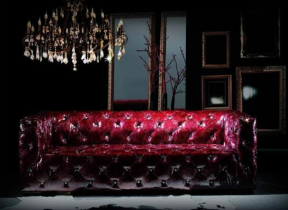 Chesterfield Sofa 3-Seater Leather Sofa Couch Upholstered Sofa Bordeaux Leather Sofas